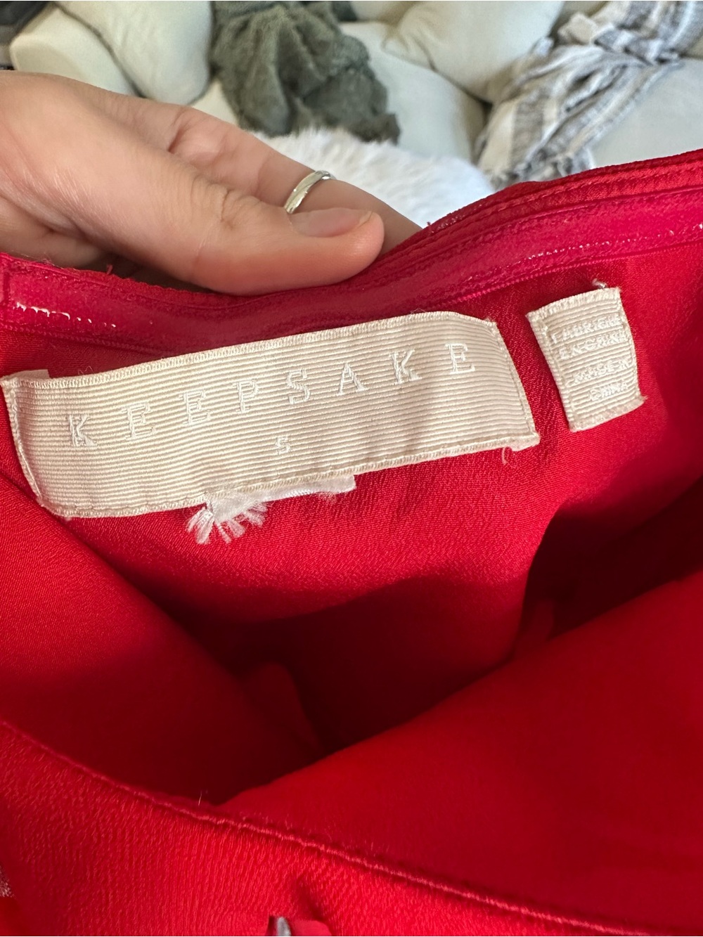 Keepsake Red Flowy Dress S - Picture 7 of 11